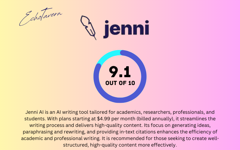 Jenni AI Rating